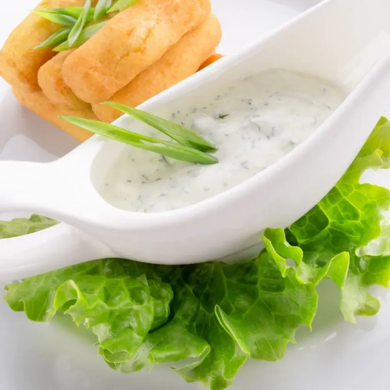 Tartar Sauce Recipe: A creamy bowl of homemade sauce, featuring chopped pickles, fresh herbs, and a tangy, flavorful base.