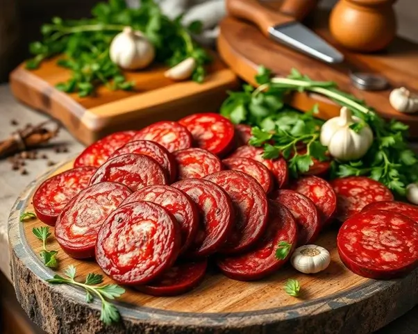 A bowl of savory beef chorizo, seasoned with rich spices, perfect for tacos or breakfast dishes.