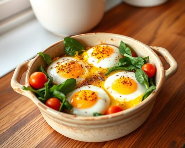 A slice of cottage cheese egg bake, with fluffy eggs, cottage cheese, and a golden, baked crust.