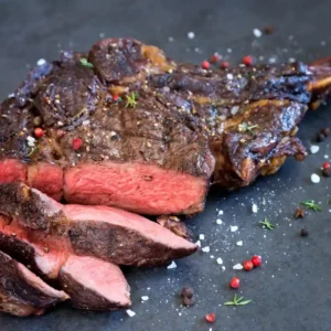 Juicy Tomahawk Steak Recipe grilled to perfection with a rich sear.