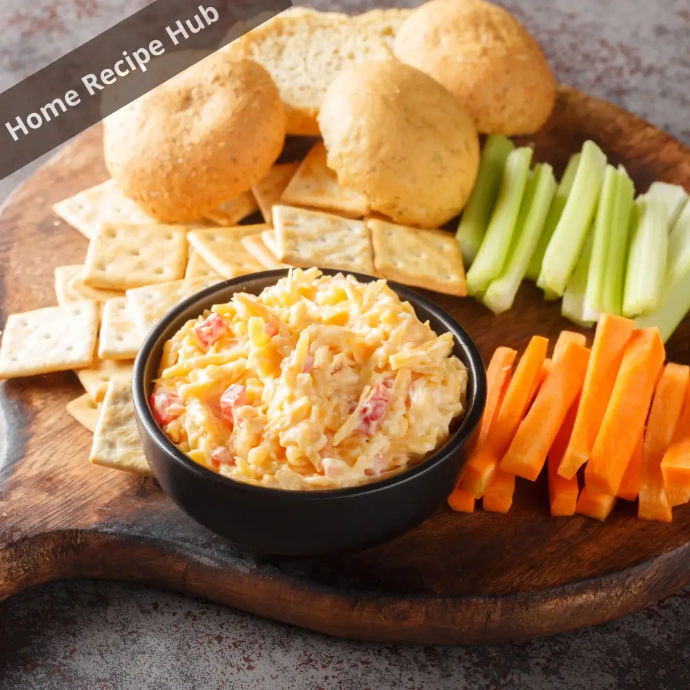 Classic and creamy old fashioned pimento cheese recipe with cheddar and pimentos.