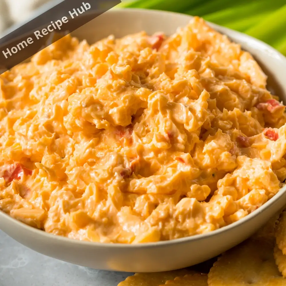 Classic and creamy old fashioned pimento cheese recipe with cheddar and pimentos.