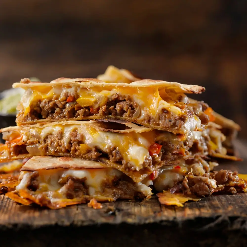 Juicy steak quesadilla recipe with melted cheese and crispy tortilla